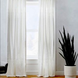 West Elm Echo Curtains 108” NEVER USED